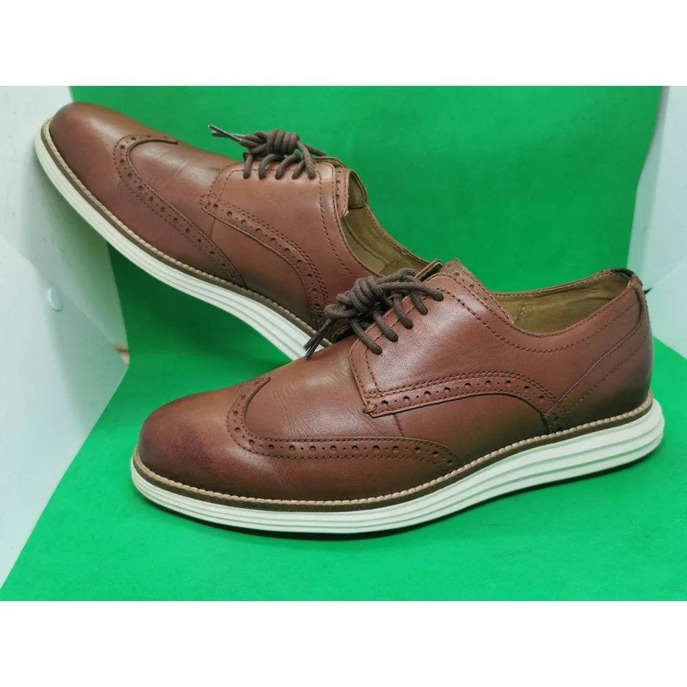 Cole Haan Men's Original Grand Wingtip Oxford Brown Shoes C26471 Siz 9M Woodbury
